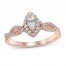 Diamond Engagement Ring 3/4 ct tw Marquise/Round 14K Rose Gold