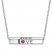 AYLLU Red Cubic Zirconia Bar Necklace Sterling Silver 18"