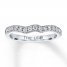 Leo Diamond Wedding Band 3/8 ct tw Round-cut 14K White Gold