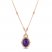 Le Vian Creme Brulee Amethyst Necklace 1 ct tw Diamonds 18K Strawberry Gold 17"