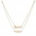 Believe & Winged Heart Layered Necklace 14K Yellow Gold