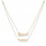 Believe & Winged Heart Layered Necklace 14K Yellow Gold