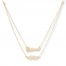 Believe & Winged Heart Layered Necklace 14K Yellow Gold