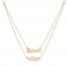 Believe & Winged Heart Layered Necklace 14K Yellow Gold