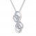 Double Infinity Necklace 1/5 ct tw Diamonds Sterling Silver