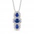 Le Vian Sapphire Necklace 1/5 ct tw Diamonds 14K Vanilla Gold 18"