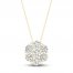 Diamond Fashion Necklace 1/3 ct tw Round-cut 10K Yellow Gold 18"