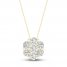 Diamond Fashion Necklace 1/3 ct tw Round-cut 10K Yellow Gold 18"