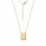 Rectangle Necklace 14K Yellow Gold 16-18" Adjustable Length