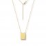 Rectangle Necklace 14K Yellow Gold 16-18" Adjustable Length