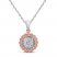 Diamond Necklace 1/10 ct tw 10K Rose Gold Sterling Silver 18"