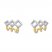 Diamond Huggie Earrings 1/15 ct tw Sterling Silver/10K Gold