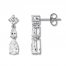 Lab-Created White Sapphire Drop Earrings Sterling Silver