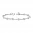 Diamond Bracelet 1 ct tw Round-cut 10K White Gold 7"