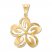 Hawaii Plumeria Charm 14K Yellow Gold