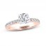 THE LEO Diamond Engagement Ring 1-3/8 ct tw Round-cut 14K Rose Gold