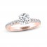 THE LEO Diamond Engagement Ring 1-3/8 ct tw Round-cut 14K Rose Gold