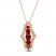 Le Vian Creme Brulee Ruby Necklace 5/8 ct tw Diamonds 14K Strawberry Gold 20"