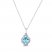 Le Vian Diamond & Aquamarine Necklace 1/10 ct tw 14K Vanilla Gold 18"