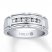 Men's Wedding Band 3/8 ct tw Leo Diamonds 14K White Gold