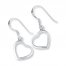 Dangle Heart Earrings Sterling Silver