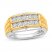 Men's Diamond Wedding Band 1 ct tw 10K Two-Tone Gold