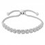 Diamond Bolo Bracelet 1/5 ct tw Round-cut Sterling Silver