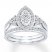Diamond Bridal Set 7/8 carat tw 14K White Gold