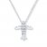 Petite Diamond Plane Necklace 1/20 carat tw 10K White Gold