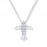 Petite Diamond Plane Necklace 1/20 carat tw 10K White Gold