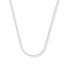 Wheat Chain Necklace 14K White Gold 18" Length