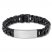 Men's Stainless Steel Bracelet Black Ion Plating 8.5"
