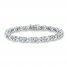 Diamond Bracelet 3 ct tw Round-cut 10K White Gold