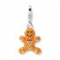 Gingerbread Cookie Charm Enamel Finish Sterling Silver