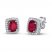 Le Vian Ruby Earrings 1/6 ct tw Diamonds 14K Vanilla Gold