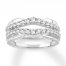 Diamond Enhancer Ring 3/4 ct tw Round-cut 14K White Gold
