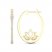 By Women For Women Diamond Lotus Hoop Earrings 1/3 ct tw 10K Yellow Gold