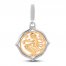 True Definition Virgo Zodiac Charm Sterling Silver/10K Yellow Gold