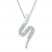 Diamond Necklace 1/5 ct tw Round-cut 10K White Gold