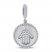 True Definition Diamond Hamsa Charm 1/6 ct tw Round-cut Sterling Silver