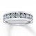 Diamond Wedding Band 1-1/5 ct tw Round-cut 14K White Gold