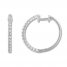 Diamond Hoop Earrings 1/4 ct tw Round-cut 10K White Gold