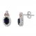 Lab-Created Sapphire Earrings Sterling Silver/10K Rose Gold