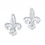 Fleur-De-Lis Earrings Sterling Silver
