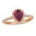 Le Vian Rhodolite & Diamond Ring 1/3 ct tw 14K Strawberry Gold