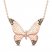 Le Vian Butterfly Necklace 1/5 ct tw Diamonds 14K Strawberry Gold 19"