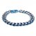 Men's Curb Chain Bracelet Stainless Steel/Blue Ion-Plating 8.5"