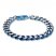 Men's Curb Chain Bracelet Stainless Steel/Blue Ion-Plating 8.5"