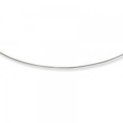 Adjustable Box Chain 14K White Gold 16"-20" Length