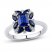 Blue/White Lab-Created Sapphire Ring Sterling Silver